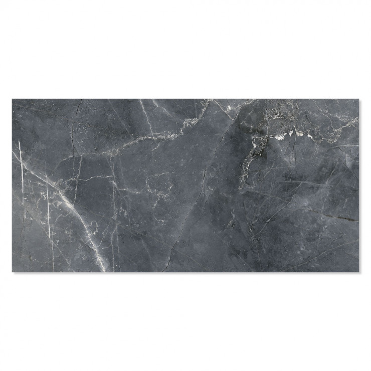 Marmor Klinker Marbella Mörkgrå Blank 60x120 cm-0